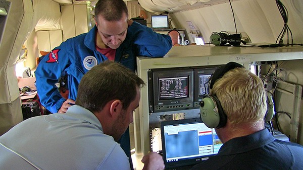 coyote4sm Monitoring the in-flight Coyote UAS from the piloting station on the P3. Image credit: NOAA